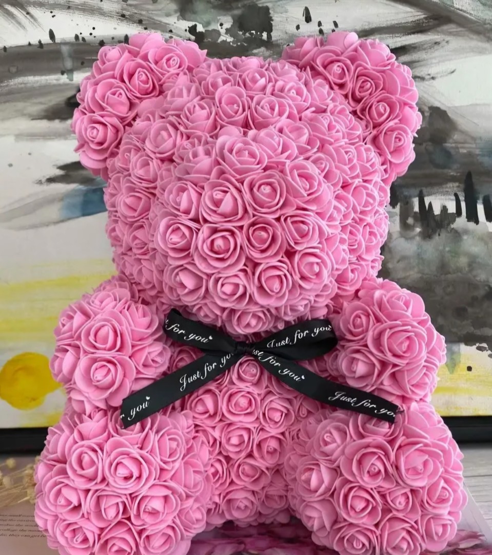 Rose Love Bear Big Pink 40Cm