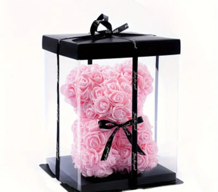 Rose Love Bear Small Light Pink 25Cm