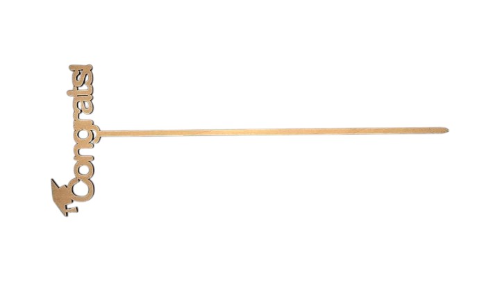 Decorative Stick With Inscription "Congrats"