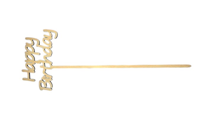 Decorative Stick With Inscription "Happy Birthday"
