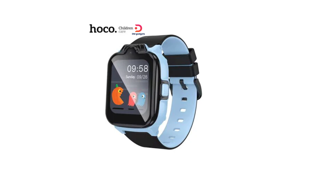 242C#hoco®Y104 4G Smart Watch for Kids –Phone Call Support GPS, Wi-Fi, HD Touchscreen + LBS – Blue
