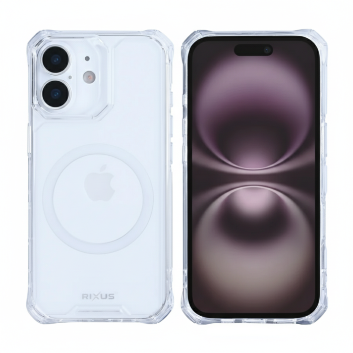 Rixus Armor-X MagSafe Anti-Shock Clear Case for iPhone 17