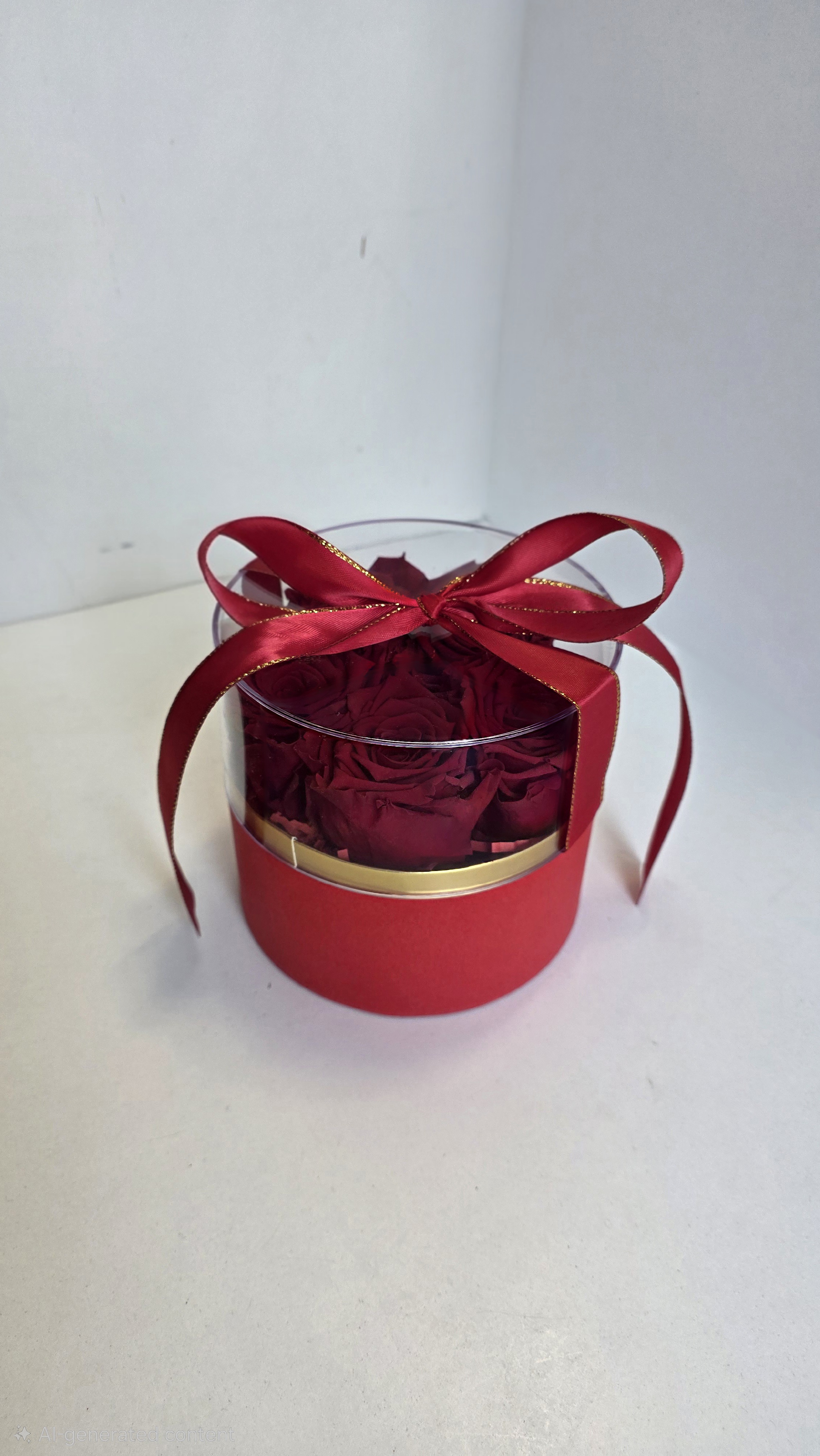 5 First quality red roses in a Delux box No.6045