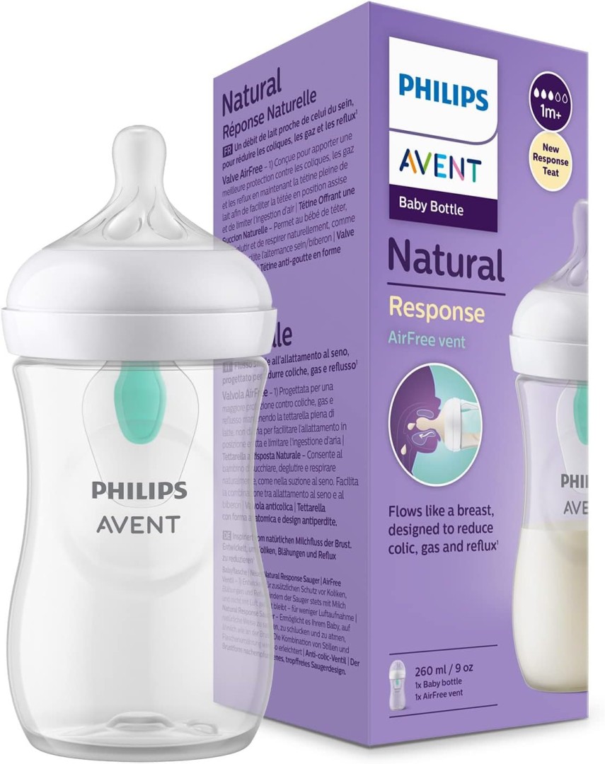 Philips Avent Scy673/01 Natural Response Air Free Vent Bottle 3-6M 260Ml