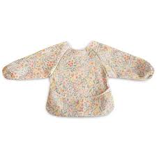 Mushie Long Sleeve Bib Pastel Blooms