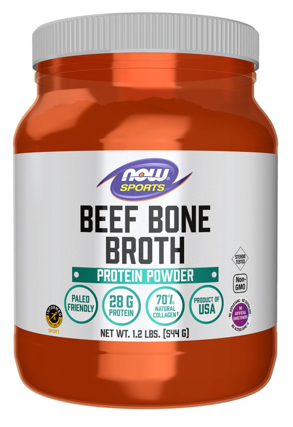 Now Sports Beef Bone Broth Protein Powder 544G