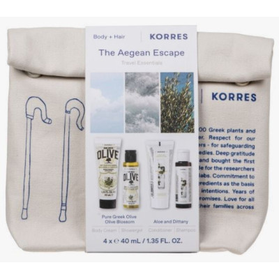 Korres The Aegean Escape Body & Hair Travel Essentials 4X40Ml