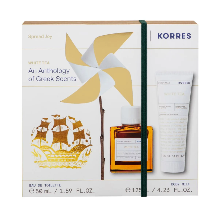 Korres Spread Joy White Tea Edt 50Ml & Body Milk 125Ml Gift Set