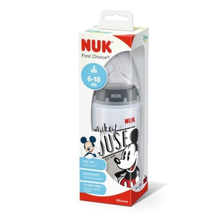 Nuk First Choice Bottle Night Mickey 6-18M 300Ml