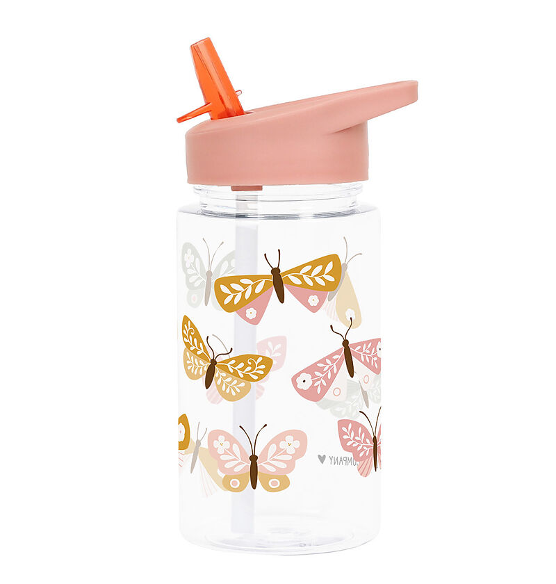 A Little Lovely Company Drink Bottle Butterflies 450Ml + Free Stickers
