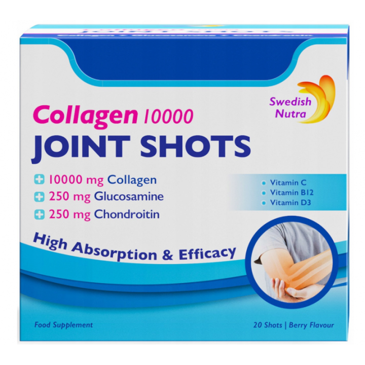 Swedish Nutra Collagen 10000 Joint 20 Shots Of 25Ml Each