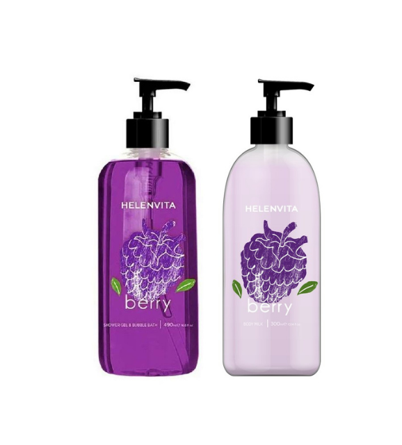 Helenvita Berry Shower Gel 490Mml & Berry Body Milk 300Ml Free
