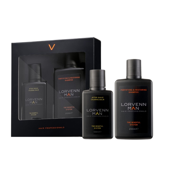 Lorvenn Man The Mindful System After Shave Gel 100Ml + Shampoo 200Ml Gift Set