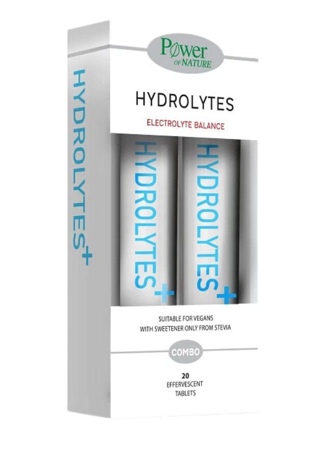 Power Of Nature Hydrolytes With Lemon Taste 20 Effervescent Tablets - Offer 1+1