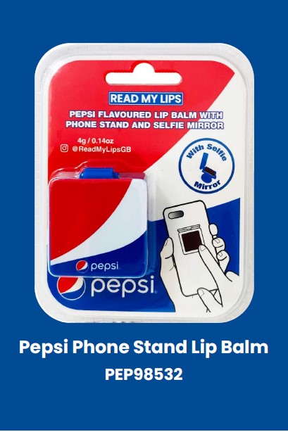 Read My Lips Pepsi Flavoured Lip Balm With Phone Stand And Selfie Mirror