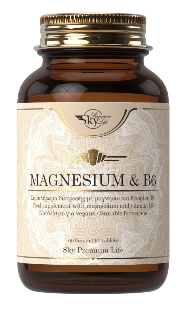 Sky Premium Life Magnesium & Vitamin B6 60 Tablets