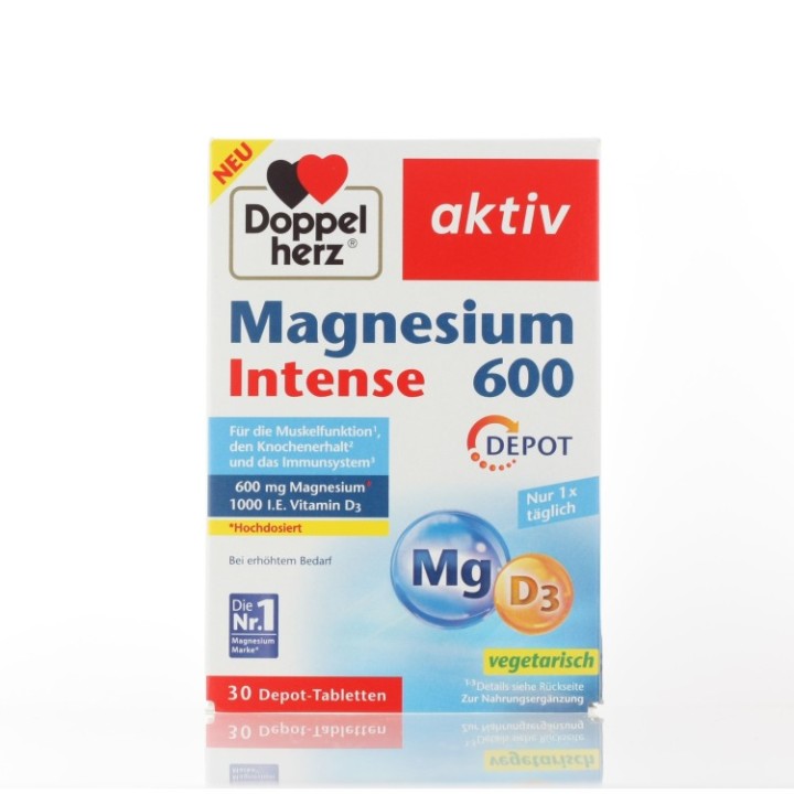 Doppelherz Magnesium Intense 600 + D3 1000Ui 30 Tablets