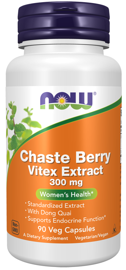 Now Chaste Berry Vitex Extract 300Mg 90 Vegetarian Capsules