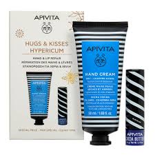 Apivita Hugs & Kisses Hypericum Hand And Lip Repair Blue 2Pcs