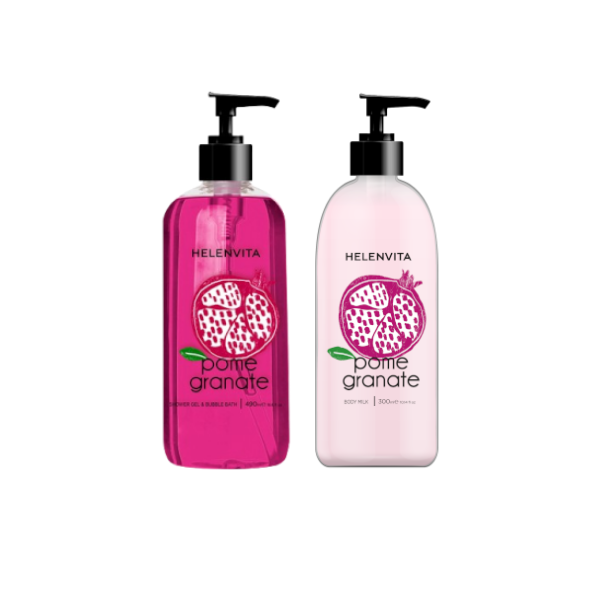 Helenvita Pomegranate Shower Gel 490Ml & Pomegranate Body Milk 300Ml Free