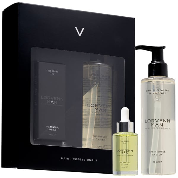 Lorvenn Man The Mindful System Oil 30Ml + Cleanser Gel 200Ml Gift Set