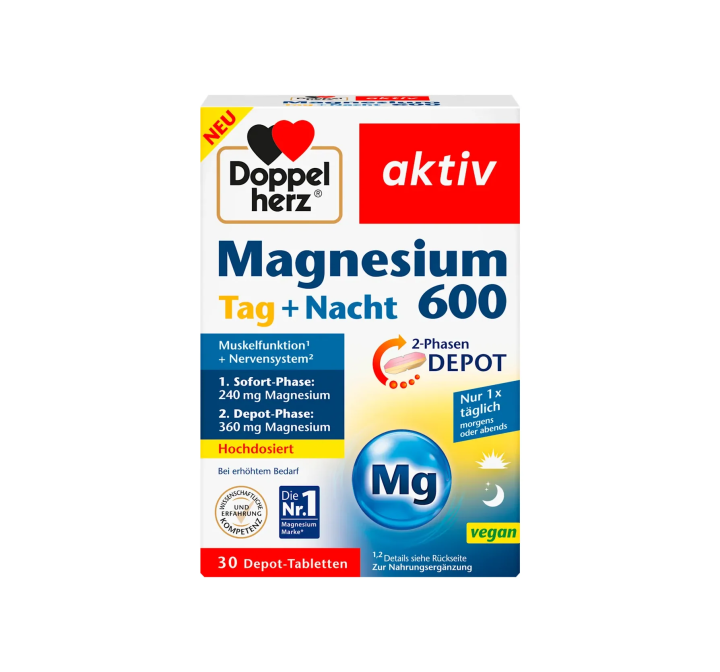 Doppelherz Magnesium Day & Night 600Mg 30 Capsules