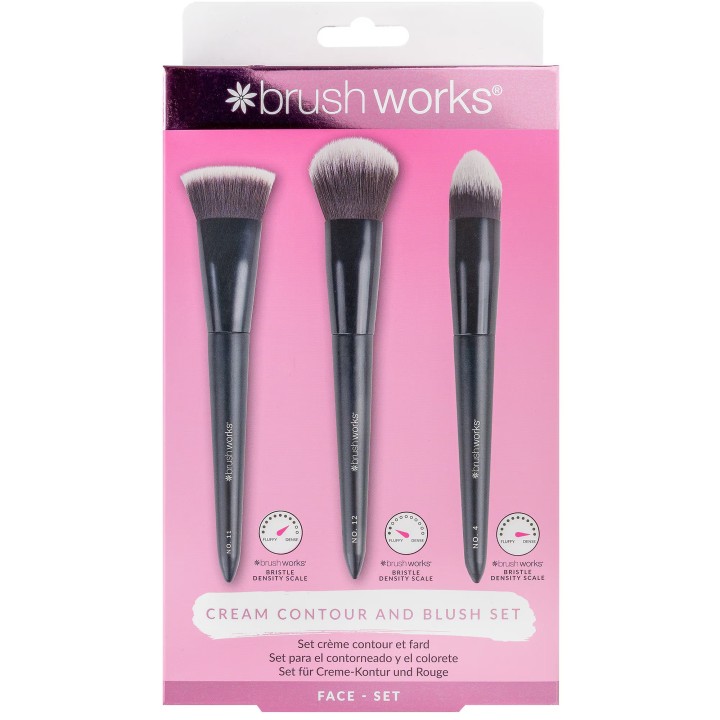 Brushworks Cream Contour And Blush Trio Set