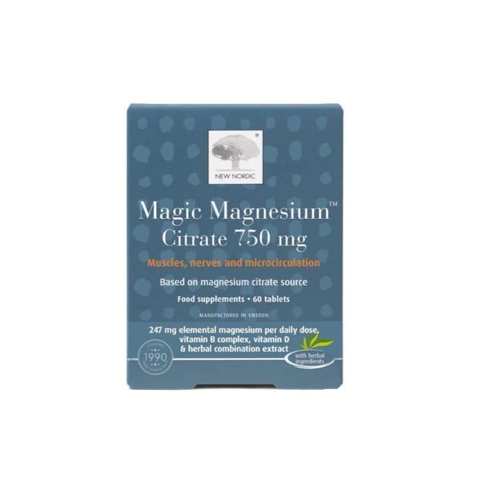 New Nordic Magic Magnesium Citrate 750Mg 60 Tablets