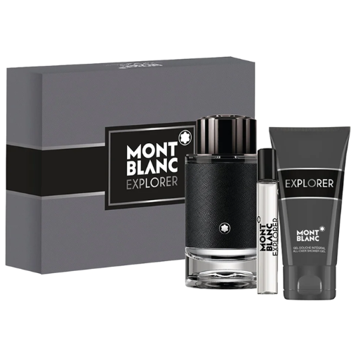 Mont Blanc Explorer For Men Edp 100Ml + Eau De Parfum 7.5Ml + Shower Gel 100Ml Gift Set