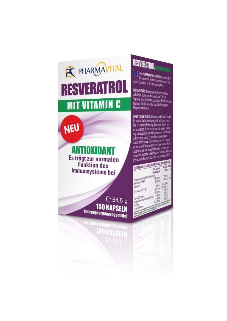 Pharmavital Resveratrol Mit Vitamin C 150 Capsules