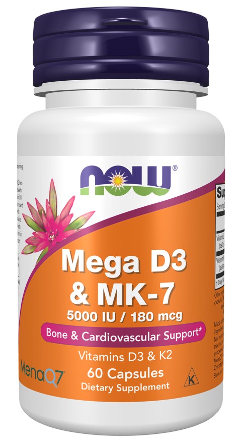 Now Mega D-3 & Mk-7 5000Iu/180Mcg 60 Capsules