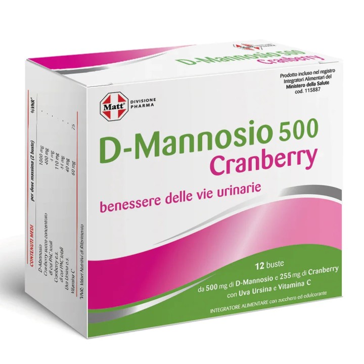 Matt D-Mannosio 500 Cranberry 12 Sachets
