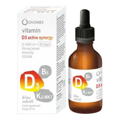 Ovonex Vitamin D3, B5, K2 Active Synergy 25Ml