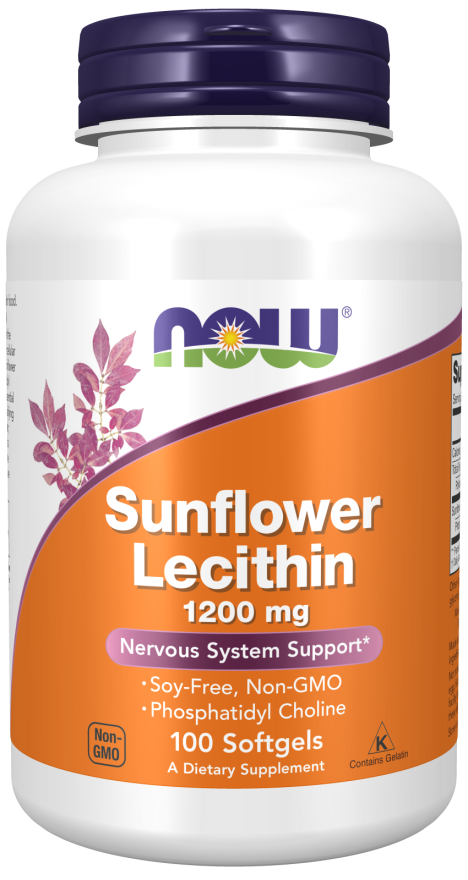 Now Sunflower Lecithin 1200Mg 100 Softgels