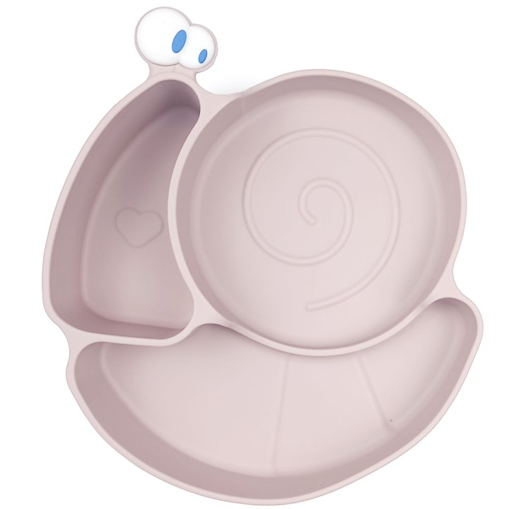 Πιάτο Σιλικόνης Σαλιγκάρι Color: Pink