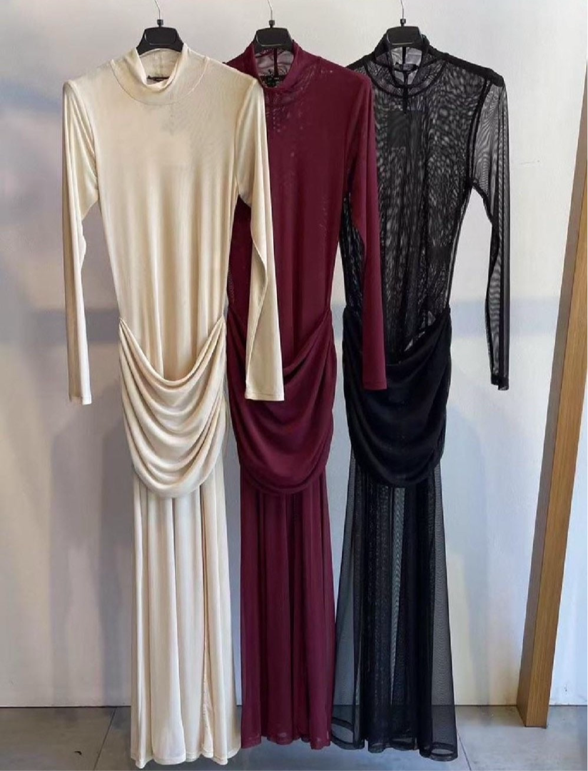 Lumina Long Sleeve Dress Color: Black Size: M/L