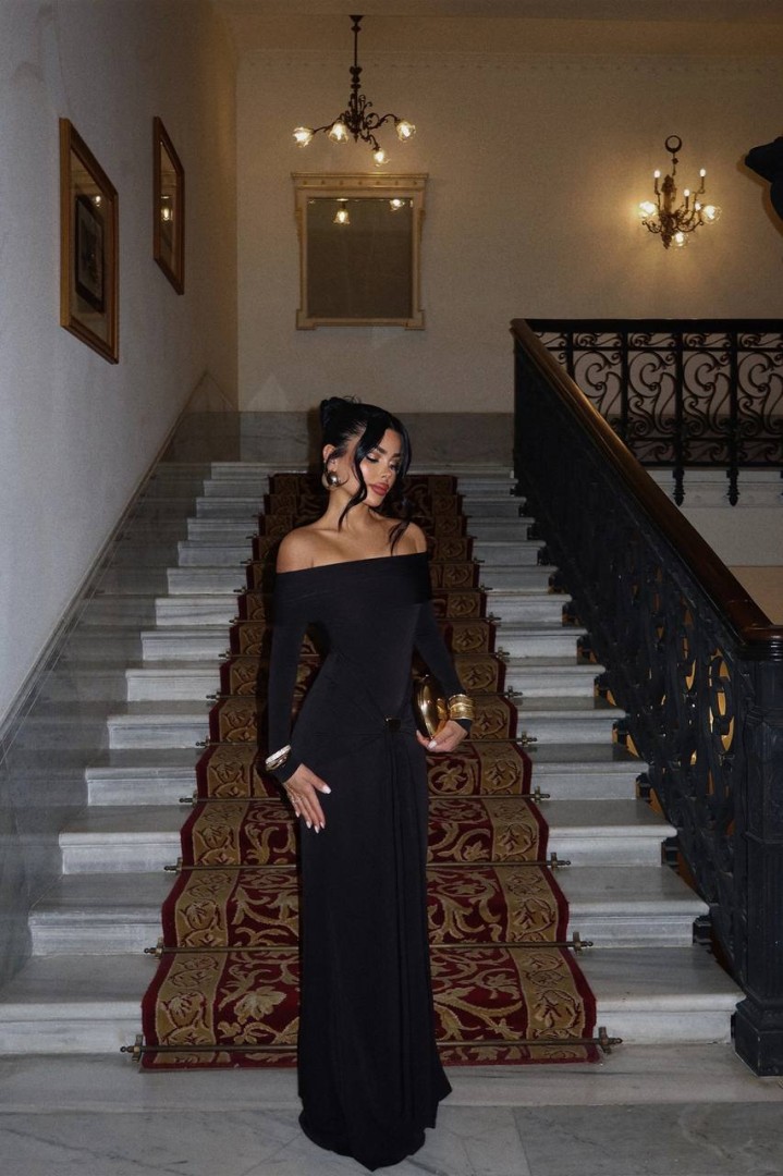 Fenia Long Sleeve Dress Black Size: L