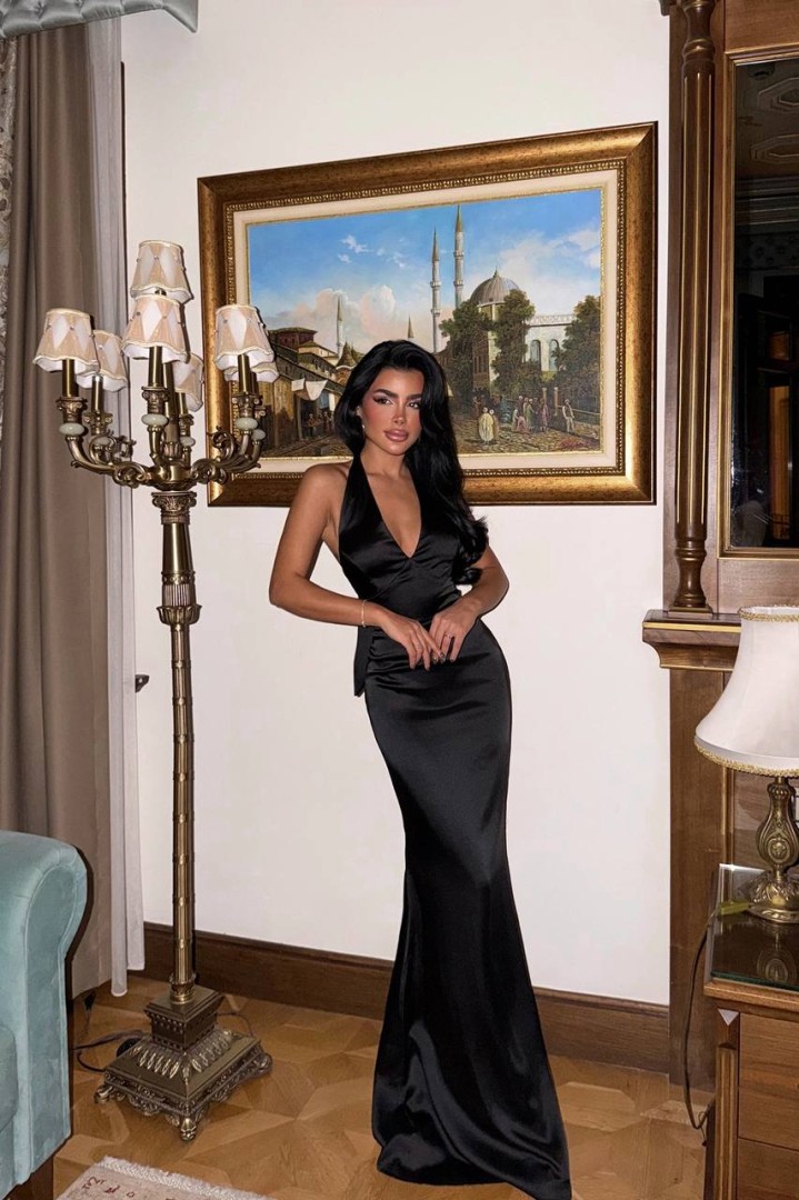 Vicky Satin Maxi Dress Size: XS