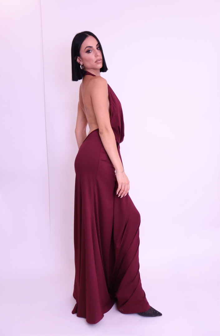 Calia Dress Color: Burgundy Size: One size