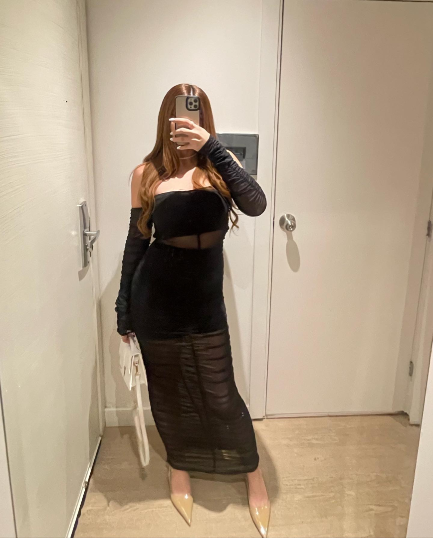 Carolina Maissy Dress Color: Black