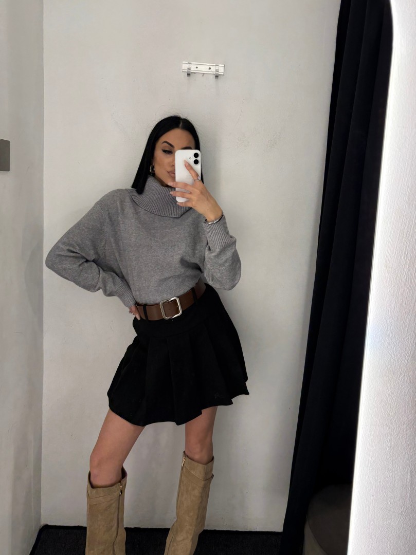 Emily Skirt With Belt Color: Black