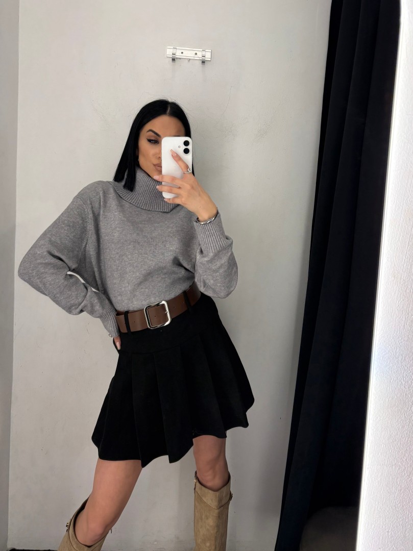 Emily Skirt With Belt Color: Brown