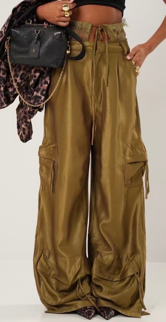 Nylon Pants Color: Black Size: L