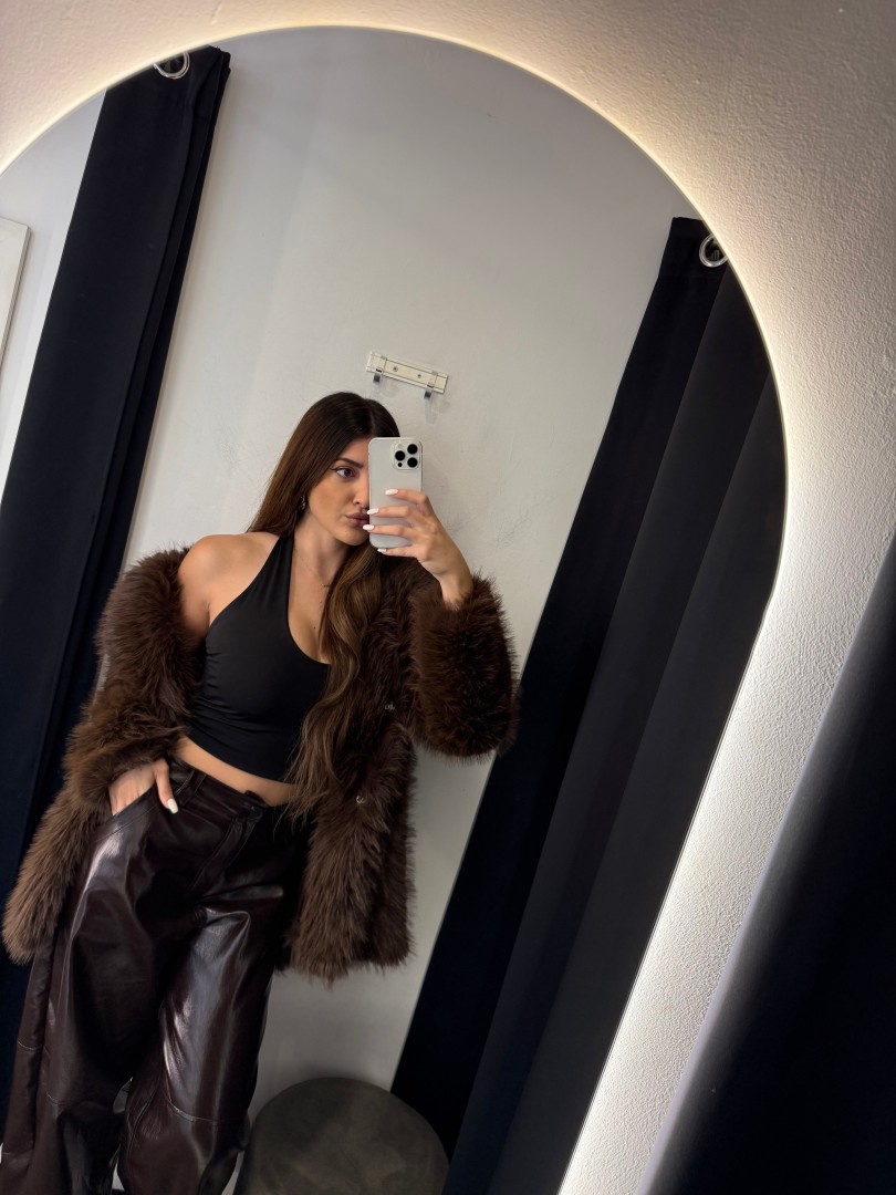 Long Brown Fur Size: L