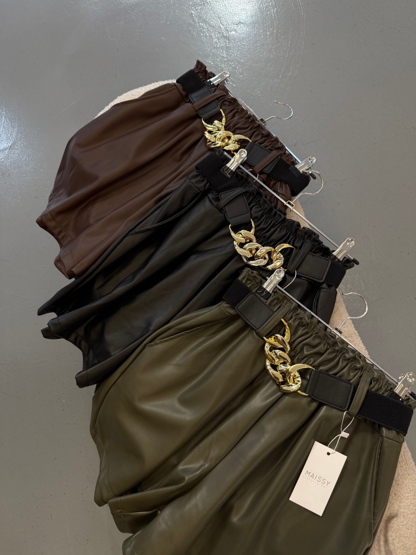 Leather Shorts Color: Black Size: One size