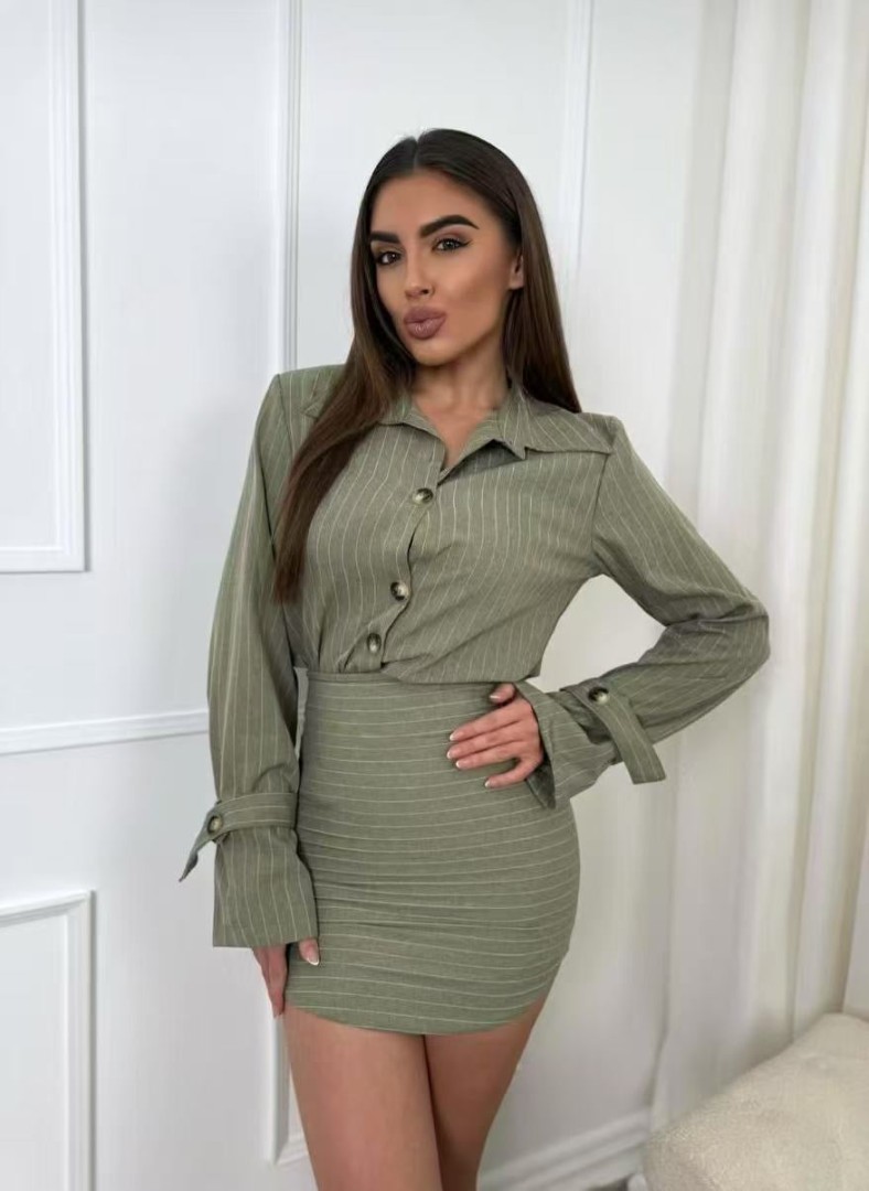 Lia Two Piece Set Color: Khaki Size: One size