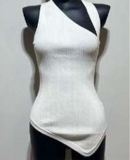 One Shoulder Top Color: Brown