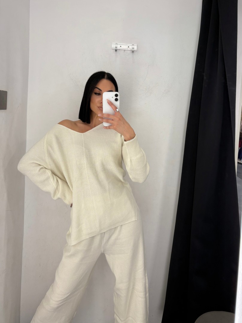 Triko Style Two Piece Knit Set Color: Black