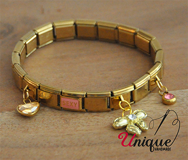 Gold Stainless Steel Elastic Sexy Lady Bracelet