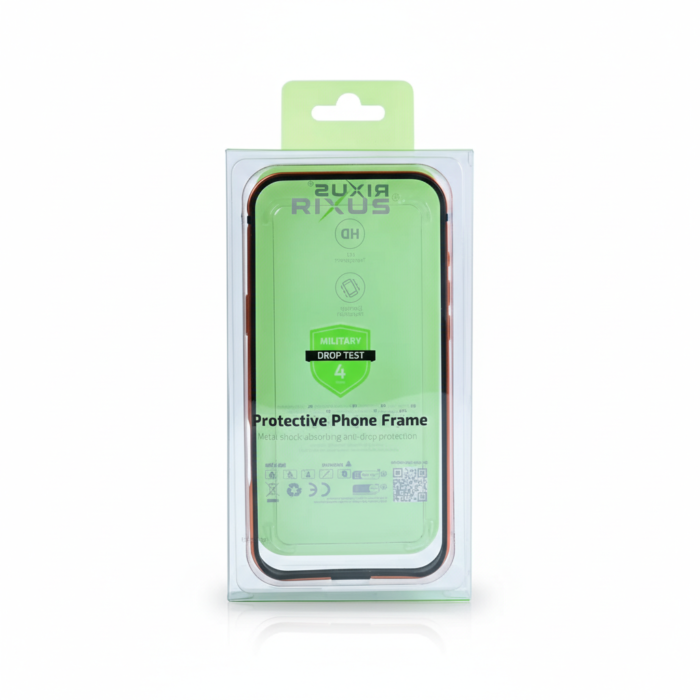 Rixus Crash Guard Case for iPhone 17 Pro Max – Orange